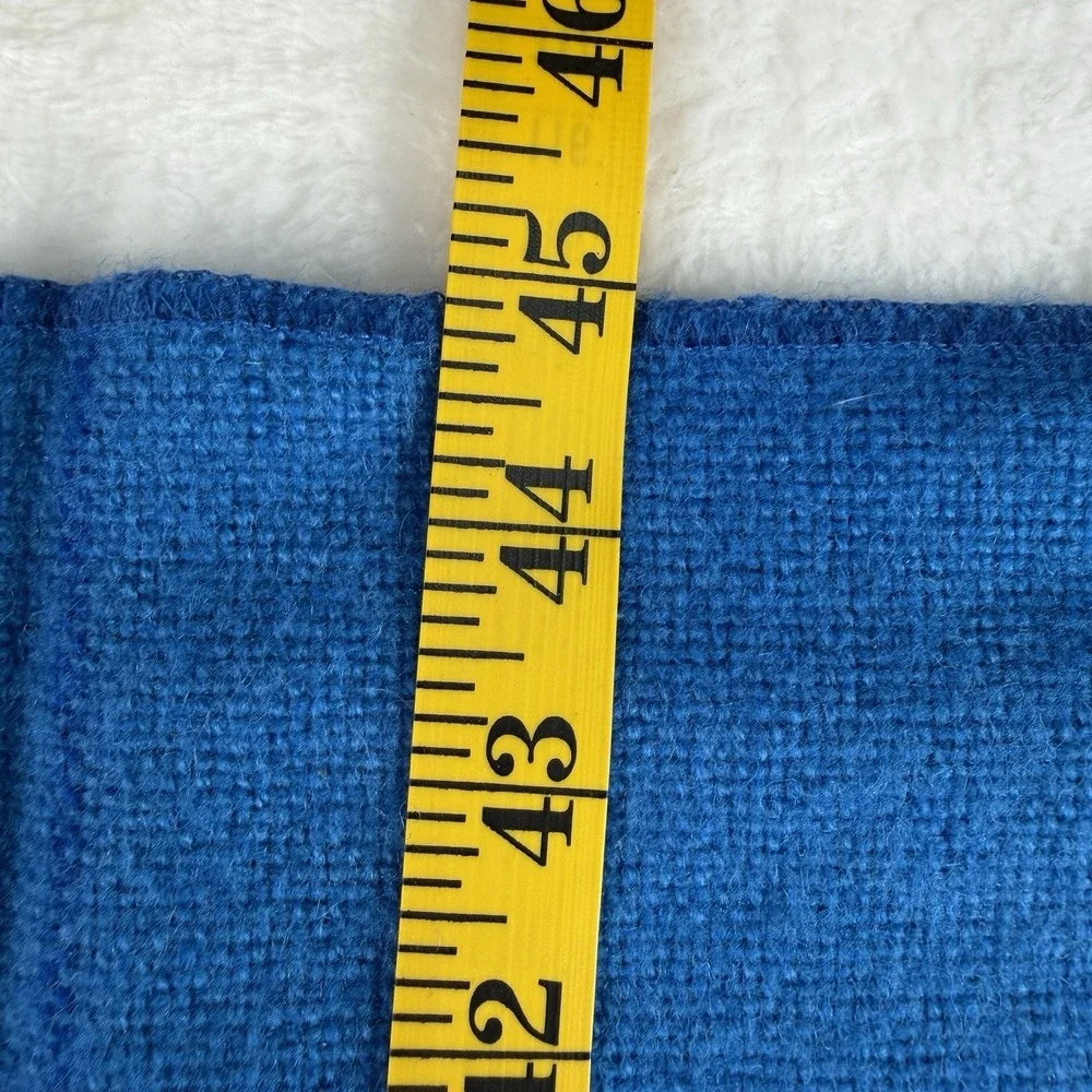 Vintage Faribo Wool Blend Blanket Throw Blue 38